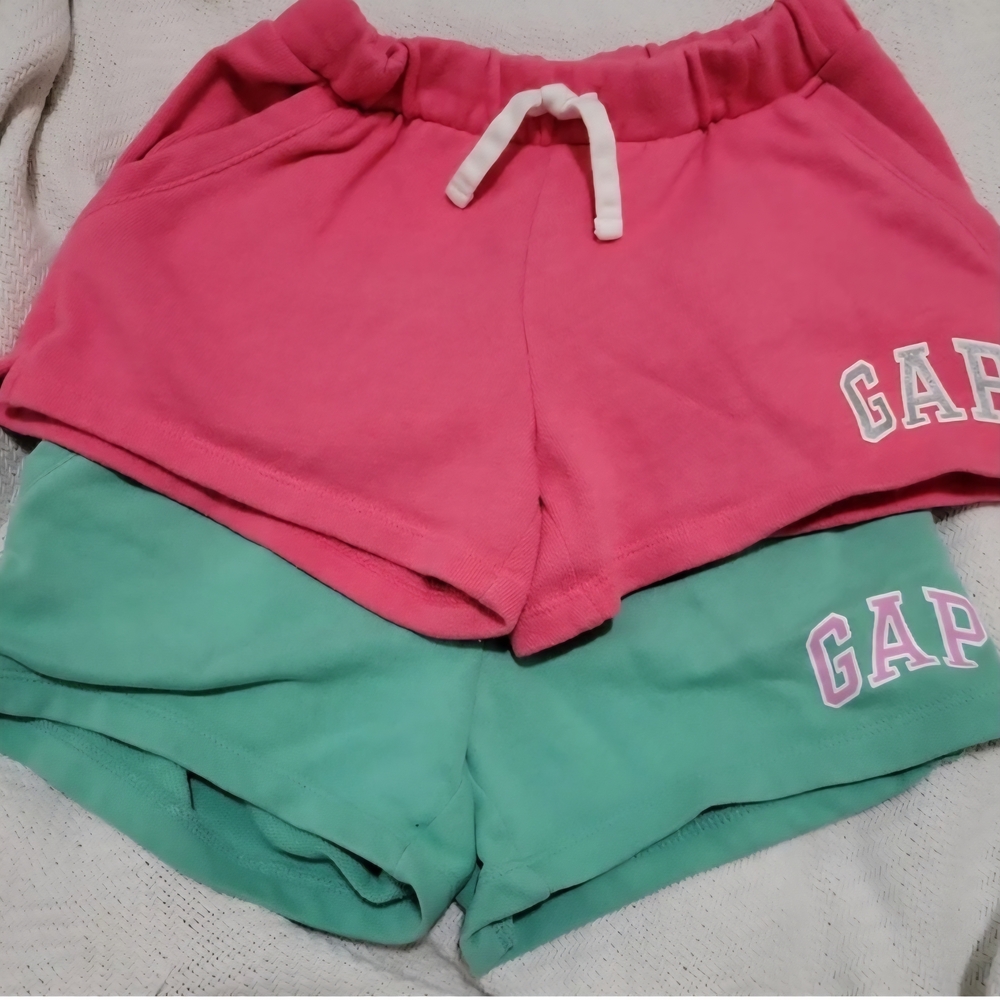 GAP Vibrant Pink and Green Shorts Duo